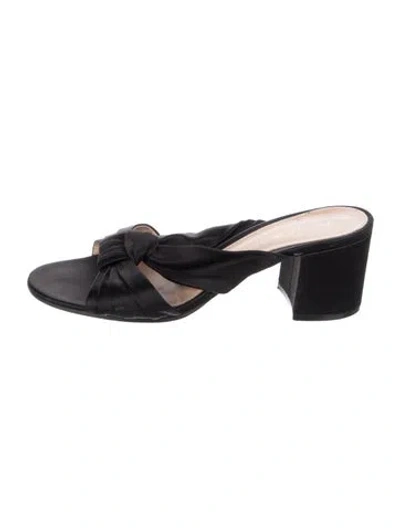 Pre-owned Gianvito Rossi Satin Mules In Black
