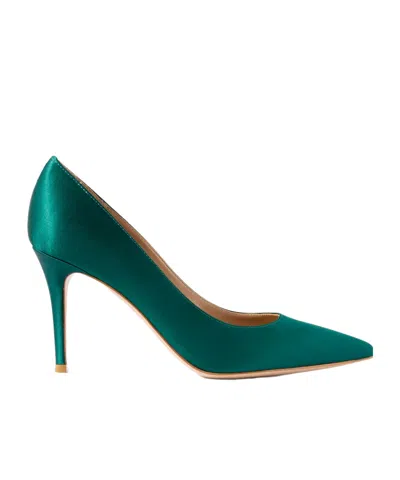 Gianvito Rossi Satin Pumps In Green