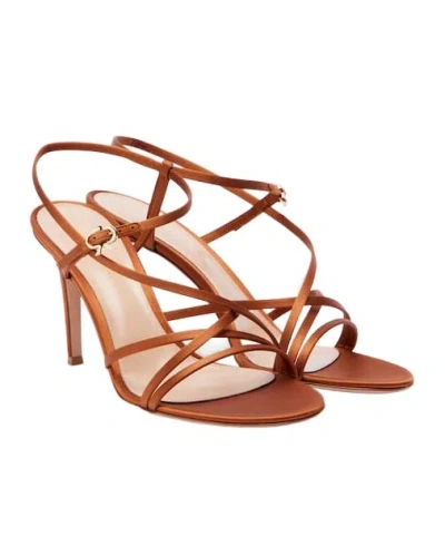 Gianvito Rossi Satin Sandals In Multi