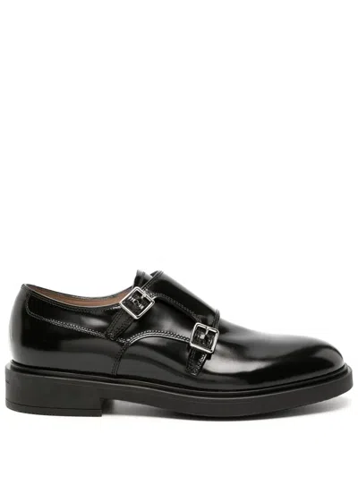 Gianvito Rossi Scott Double Monk Shoes In Black