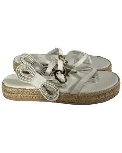 Gianvito Rossi Self-tie Beachclub Leather Sandal