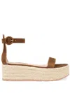 Gianvito Rossi Leather Platform Sandals In Brown