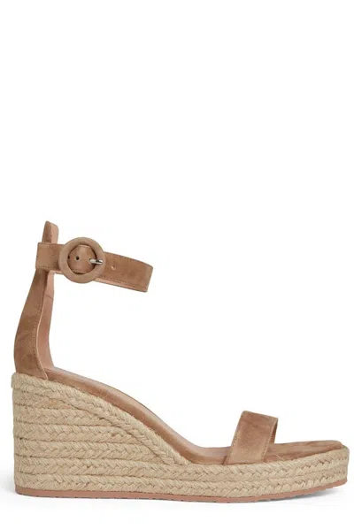 Gianvito Rossi Seville Ankle Strap Sandals In Beige