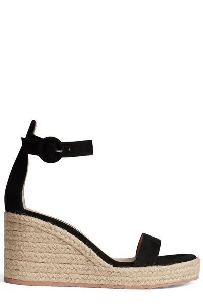 Gianvito Rossi Seville Ankle Strap Sandals In Black