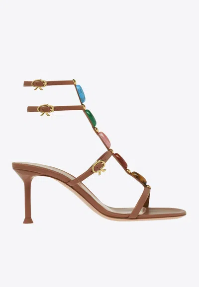 Gianvito Rossi Shanti 70 Gladiator Heeled Sandals In Brown
