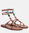 Gianvito Rossi Shanti Embellished Leather Sandals In Multi