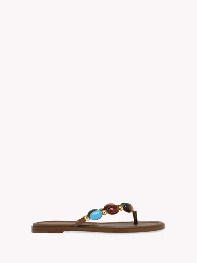 Gianvito Rossi Women's Shanti Thong 05 Sandals In Brown