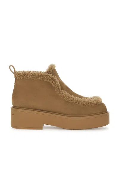 Gianvito Rossi Shearling Boots In Brown