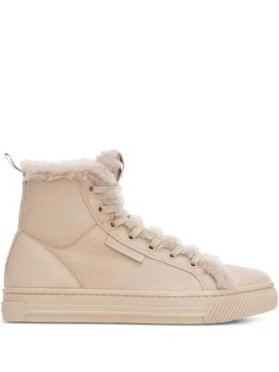 Gianvito Rossi Shearling Leather Lace-up Boots