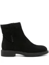 Gianvito Rossi Shearling-lining Suede Boots In Black