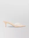 Gianvito Rossi Sheer Front Strap Mid Heel Sandals