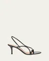 Gianvito Rossi Shiny Nappa Strappy Slingback Sandals In Black