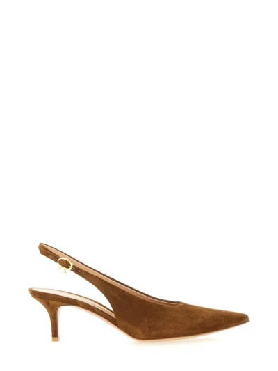 Gianvito Rossi Shoe Robbie Sling In Brown