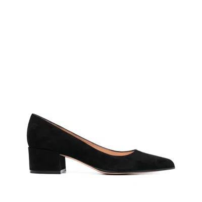 Gianvito Rossi Piper Suede Leather Pumps In Black