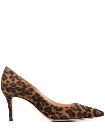 Gianvito Rossi Gianvito 70 Leopard-print Suede Pumps In Animal Print