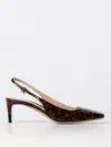 Gianvito Rossi Christina Sling 55mm Animal-print Pumps In Braun