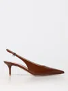 Gianvito Rossi Suede Stiletto Heel Pumps With Ribbon Buckle In Braun