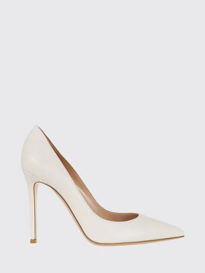 Gianvito Rossi Nappa Leather Pumps With High Stiletto Heel In White