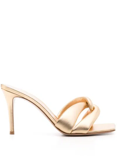 Gianvito Rossi Shoes Nappa Silk In Gold