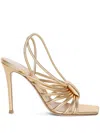 Gianvito Rossi Hellen 105 Metallic Leather Slingback Sandals In Gold