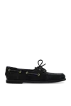 Gianvito Rossi Suede Boat Shoes In Black