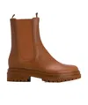 Gianvito Rossi Side Elastic Spliced Short Boots In Brown