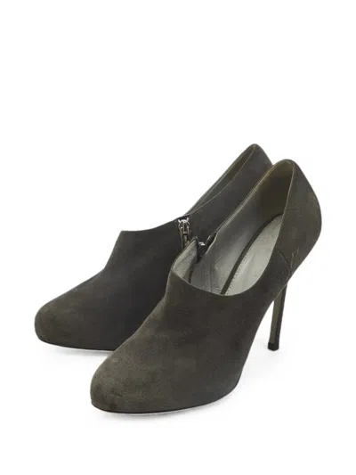 Pre-owned Gianvito Rossi Side-zip Ankle Boots In Green