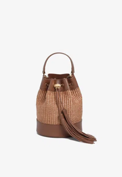 Gianvito Rossi Sienna Bucket Bags With Tassels In Brown