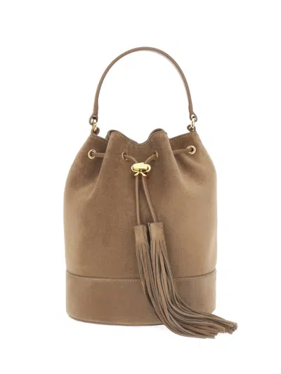 Gianvito Rossi Sienna Tassel-detail Bucket Bag In Brown