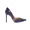 Gianvito Rossi Silk Printed Pumps - '10s In Multi