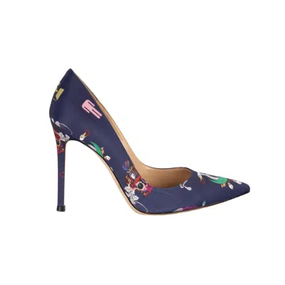 Gianvito Rossi Silk Printed Pumps - '10s In Multi