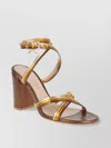 Gianvito Rossi Nappa Silk Sandal In Gold