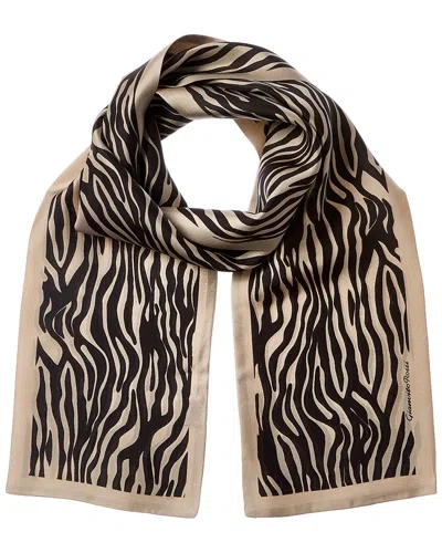 Gianvito Rossi Silk Scarf In Brown