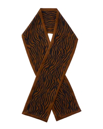 Gianvito Rossi Silk Scarf In Animal Print