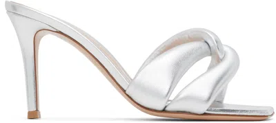 Gianvito Rossi Silver Amour Mules