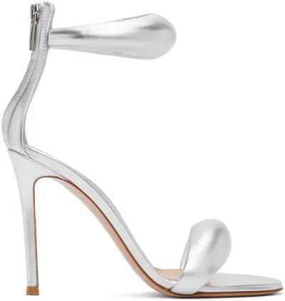 Gianvito Rossi Silver Bijoux Heeled Sandals In Arge