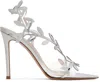 Shop Gianvito Rossi Silver Flavia Heeled Sandals In Trasp+silver