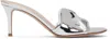 Gianvito Rossi Silver Lucrezia 70 Mules In Silver