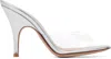 Gianvito Rossi Sofia Metallic Transparent-strap Mules In White