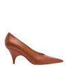 Gianvito Rossi Simple Handcrafted Leather Shoes In Brown