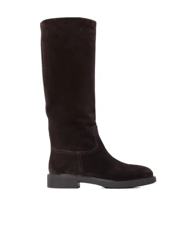 Gianvito Rossi Simple Long Boots In Brown