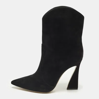 Pre-owned Gianvito Rossi Size 39 Black Suede Ankle Length Boots