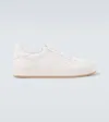 Gianvito Rossi Slam Leather Sneakers In White