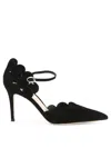 GIANVITO ROSSI SLEEK AND CHIC BLACK SUEDE D'ORSAY PUMPS FOR WOMEN IN FW23