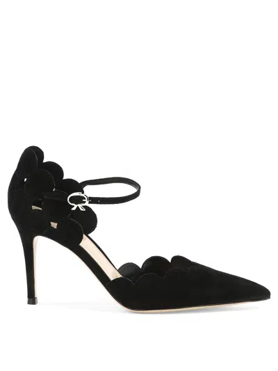 GIANVITO ROSSI SLEEK AND CHIC BLACK SUEDE D'ORSAY PUMPS FOR WOMEN IN FW23
