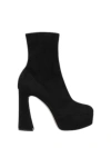 GIANVITO ROSSI SLEEK BLACK SUEDE BOOTS FOR WOMEN