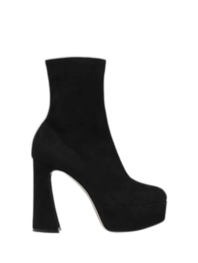 GIANVITO ROSSI SLEEK BLACK SUEDE BOOTS FOR WOMEN