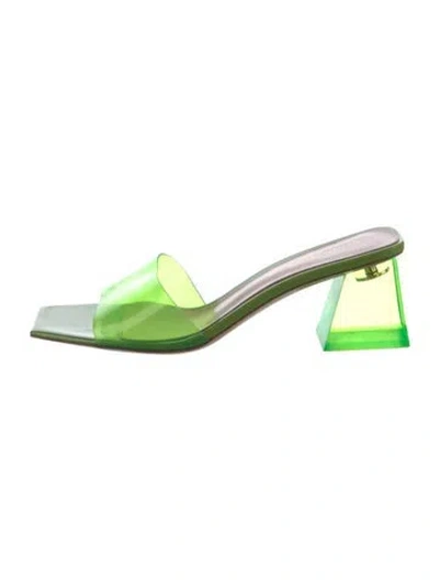 Pre-owned Gianvito Rossi Slides In Green
