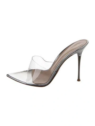 Pre-owned Gianvito Rossi Slides In Silver