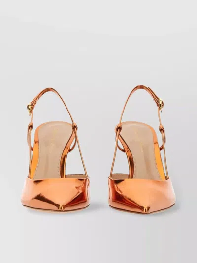 Gianvito Rossi Slingback Ascent Metallic Lea